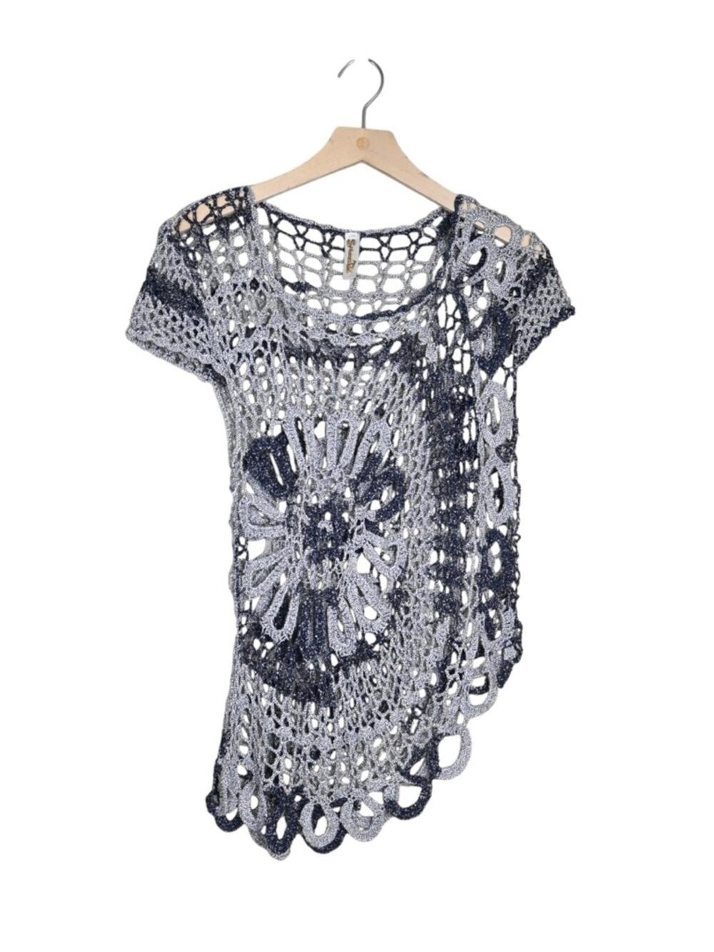 Shoreline Women's L/XL Crochet BOHO Knit Top